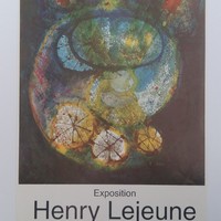 Affiche pour l'exposition Henry Lejeune , à la cave de l'abbaye de Stavelot (Stavelot) , du 2 au 10 octobre 2004.